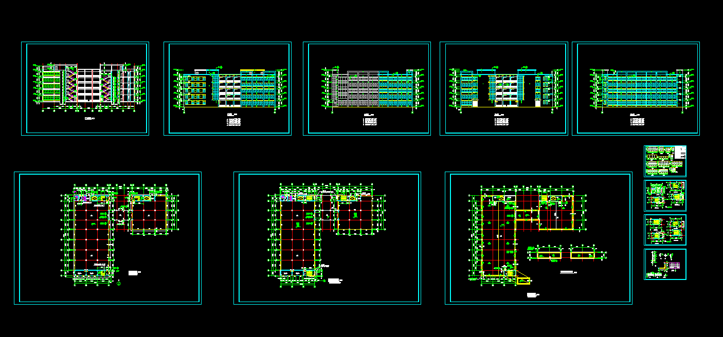 62套工业项目大中型厂房CAD建筑结构施工图DWG图纸