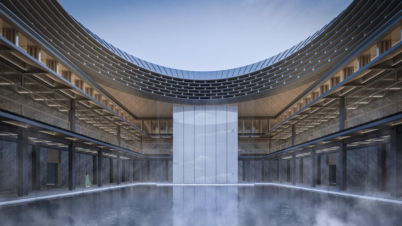 BIM建筑|湿地浮岛·溱湖宾馆 / 简和建筑