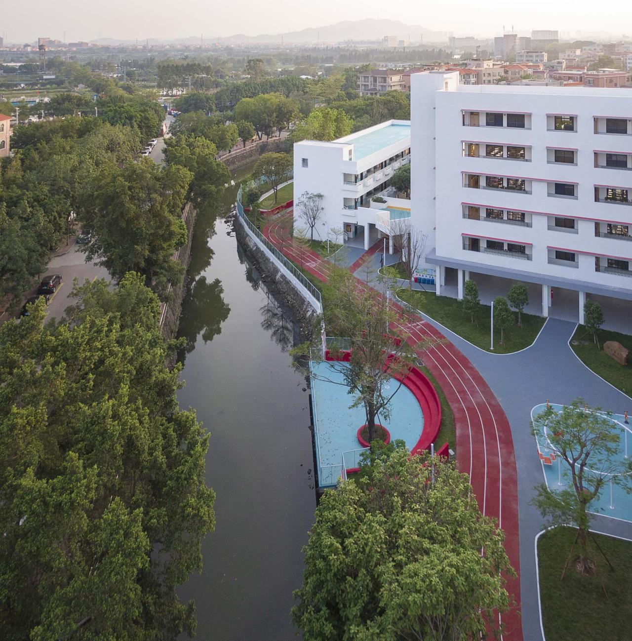 BIM建筑|龙江外国语学校附属小学改造（旺岗小学） / 竖梁社建筑