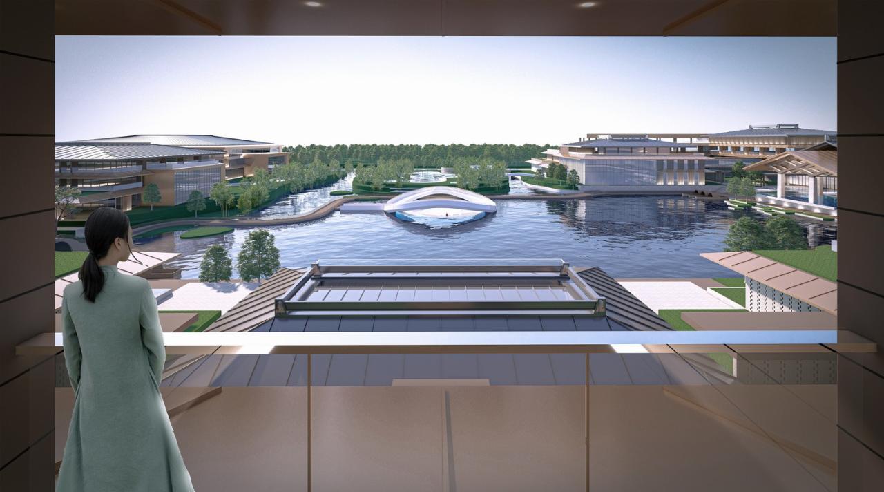 BIM建筑|湿地浮岛·溱湖宾馆 / 简和建筑