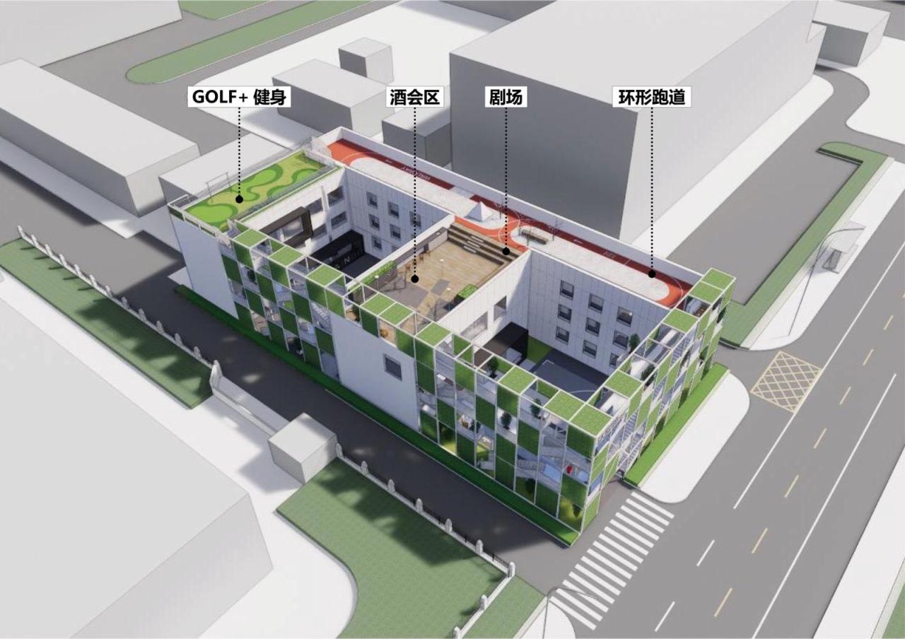 BIM建筑|钛媒体“折叠公园”，北京团河派出所旧址改造 / 靠近设计