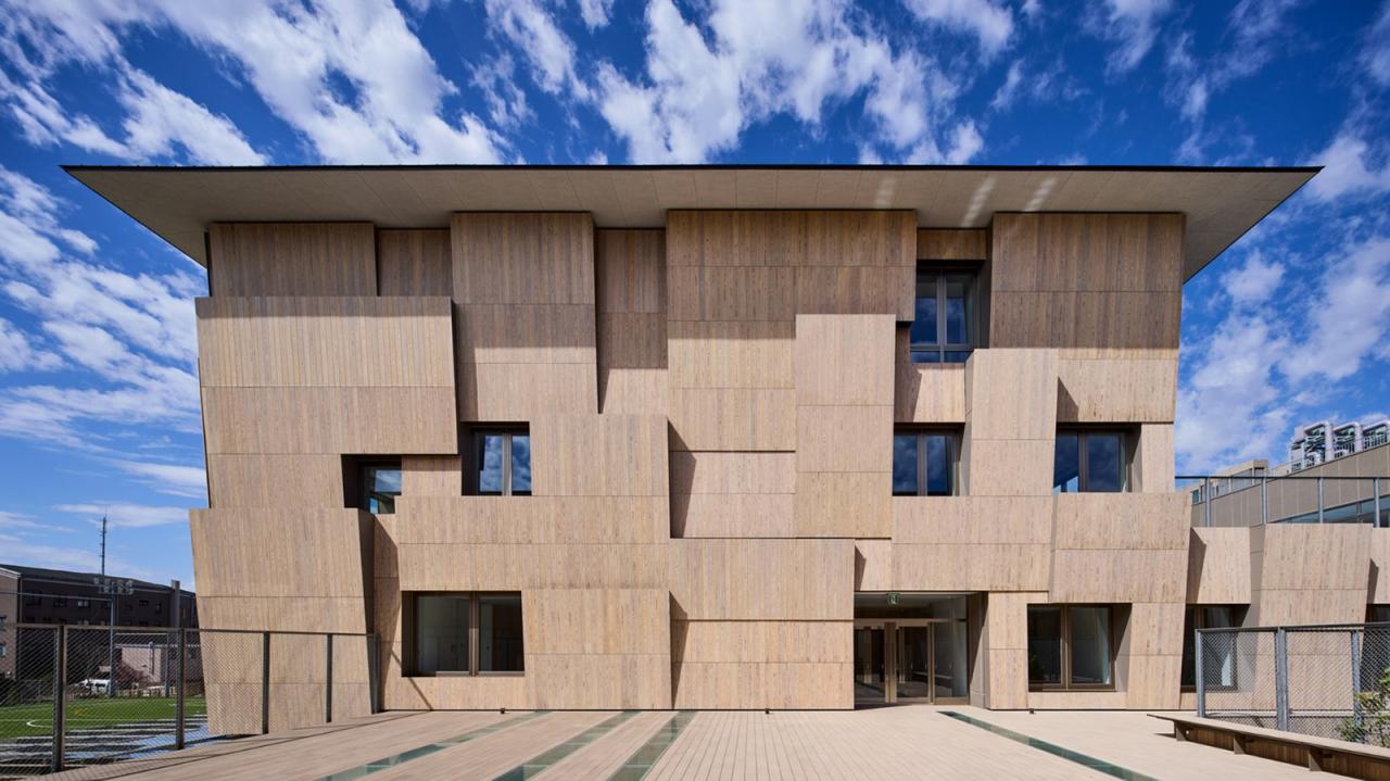 BIM建筑|横滨国际学校，内外均木质饰面 / 大成建设 + 隈研吾建筑都市设计事务所