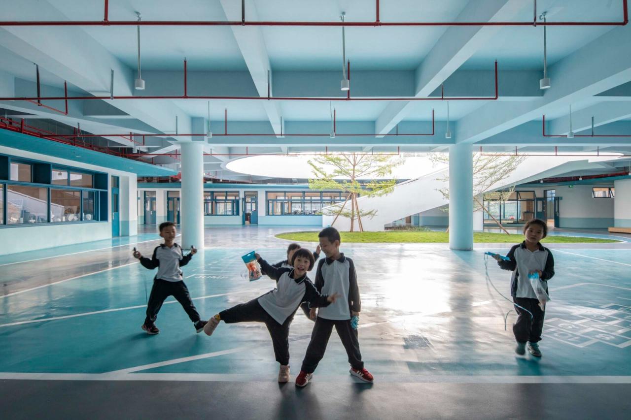 BIM建筑|龙江外国语学校附属小学改造（旺岗小学） / 竖梁社建筑