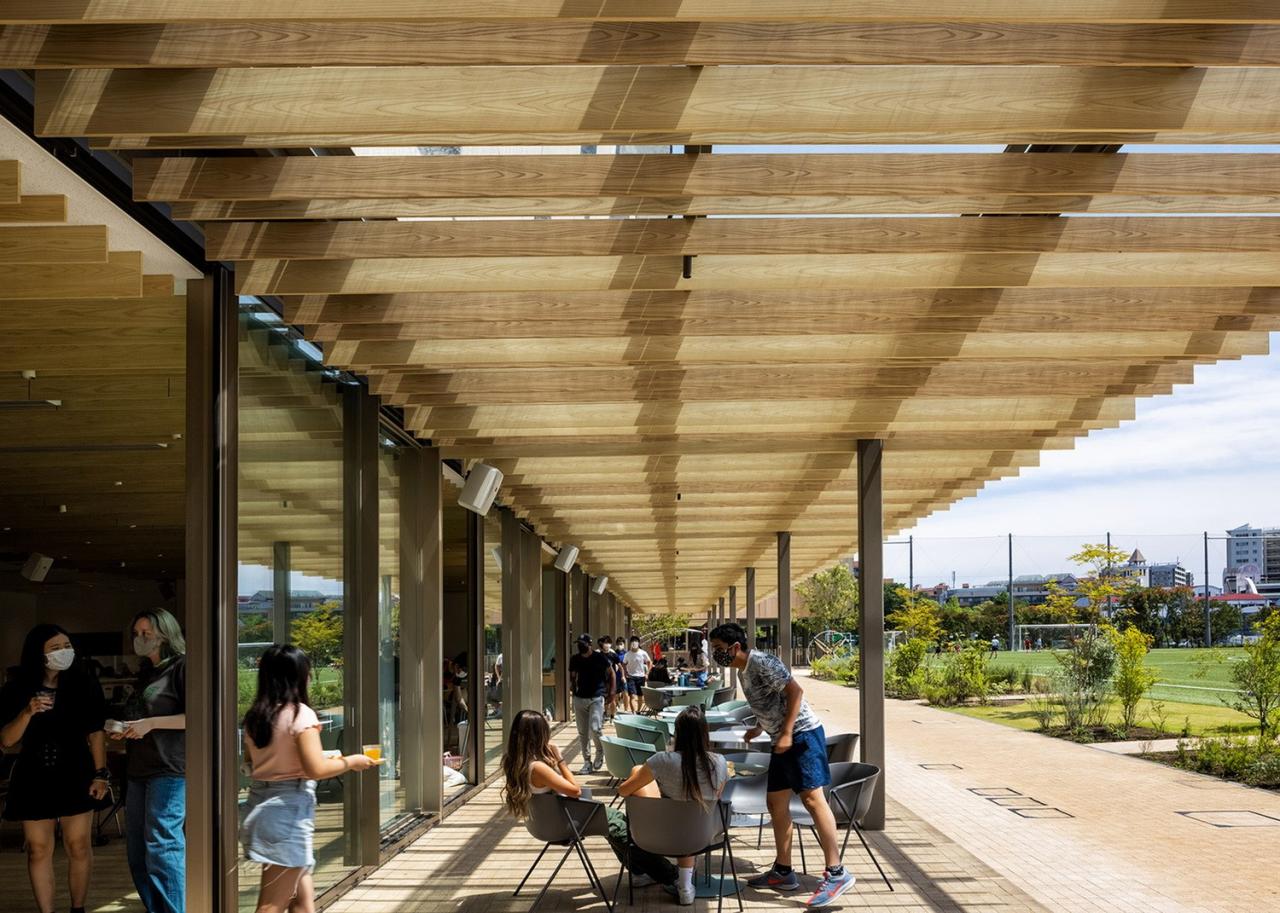 BIM建筑|横滨国际学校，内外均木质饰面 / 大成建设 + 隈研吾建筑都市设计事务所