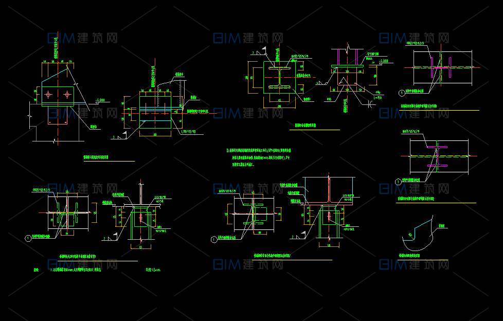 23套钢结构疏散楼梯室外钢梯CAD大样详图DWG格式