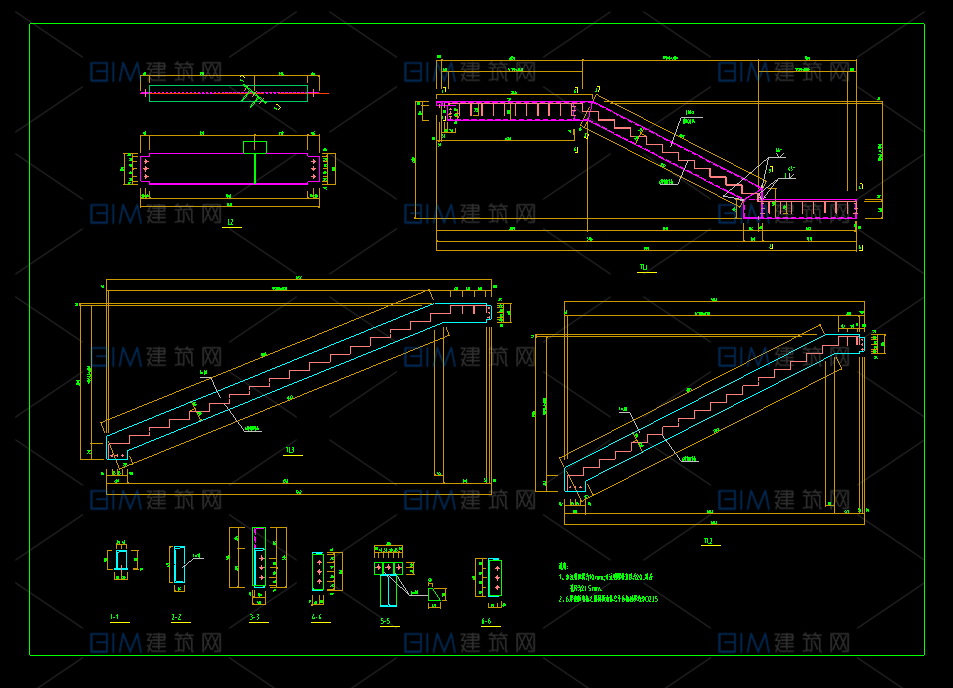 15套螺旋楼梯弧形结构楼梯大样CAD详图DWG格式