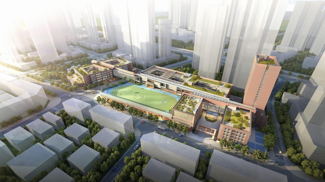 BIM建筑|深圳市黄龙坡九年一贯制学校 / 一境建筑设计