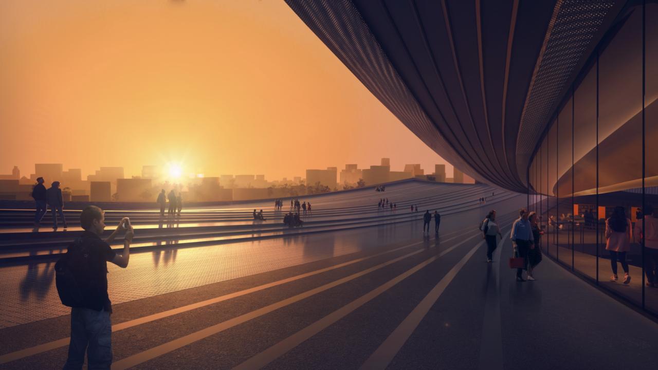 BIM建筑|中标候选方案：武汉图书馆新馆：叠书成阁·楚风江韵 / 维思平建筑设计