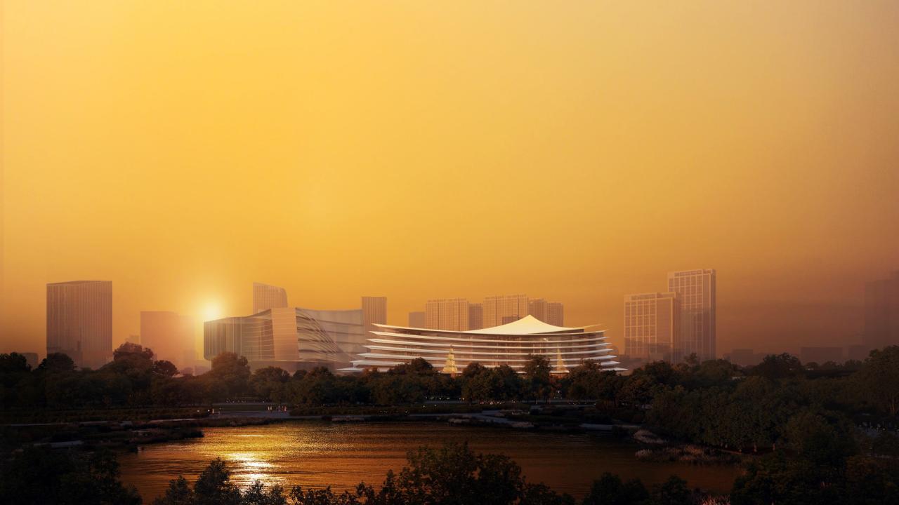 BIM建筑|中标候选方案：武汉图书馆新馆：叠书成阁·楚风江韵 / 维思平建筑设计