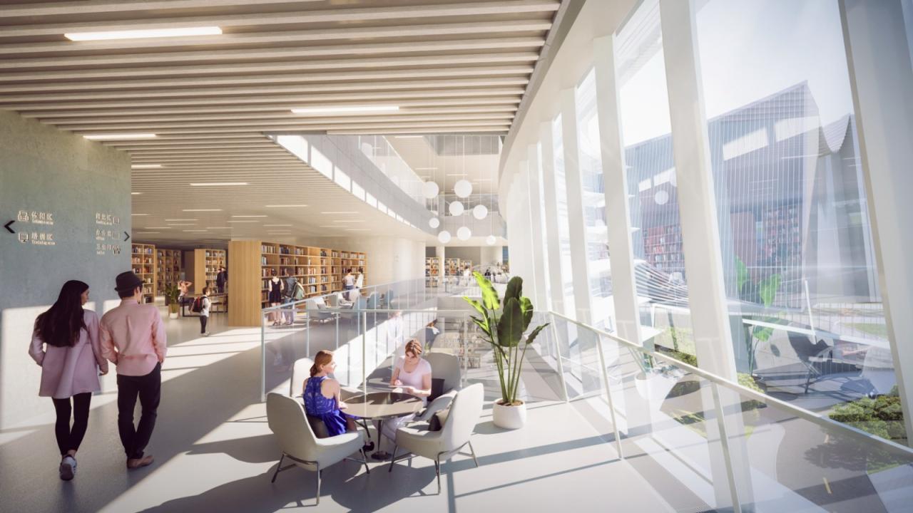 BIM建筑|中标候选方案：武汉图书馆新馆：叠书成阁·楚风江韵 / 维思平建筑设计