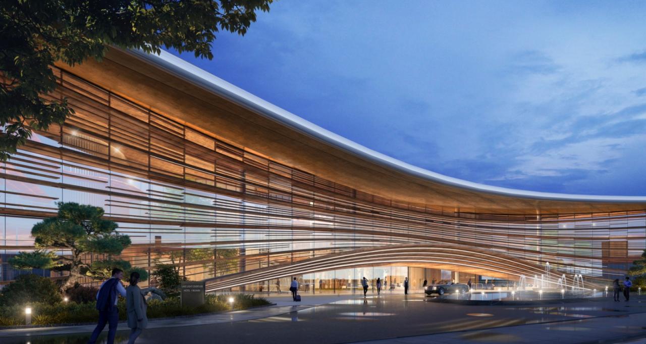 BIM建筑|东湖鹤舞：武汉湖光序曲城市度假酒店（国际竞赛优胜奖）/ 维思平建筑设计