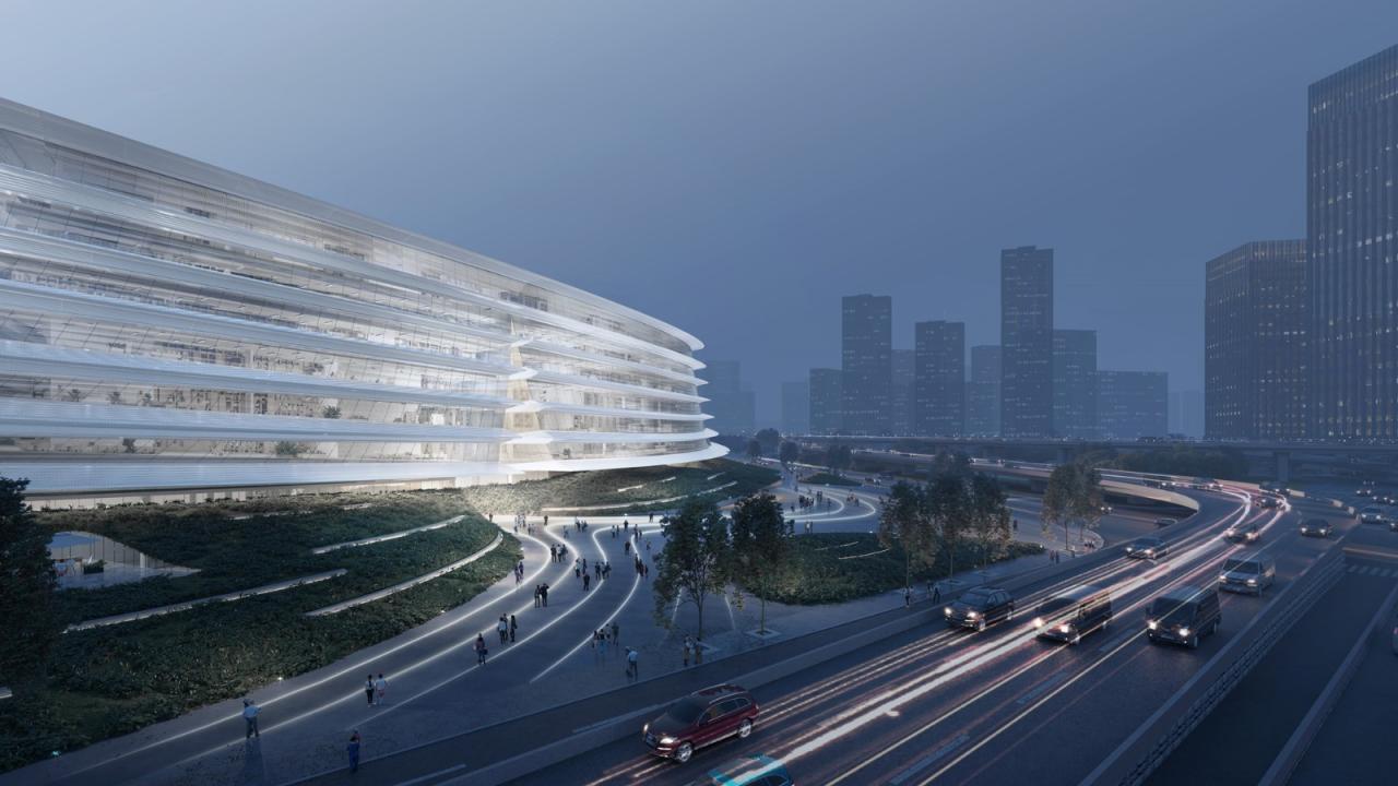 BIM建筑|中标候选方案：武汉图书馆新馆：叠书成阁·楚风江韵 / 维思平建筑设计