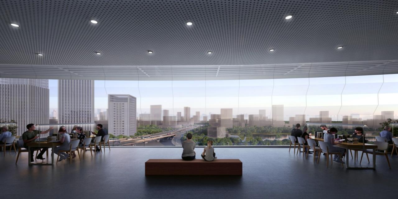 BIM建筑|中标候选方案：武汉图书馆新馆：叠书成阁·楚风江韵 / 维思平建筑设计