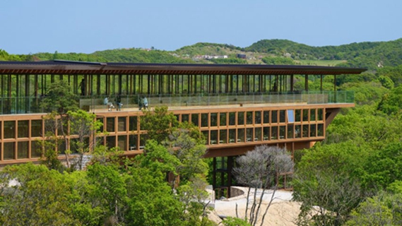 BIM建筑|坂茂在日本海岛设计木制冥想平台