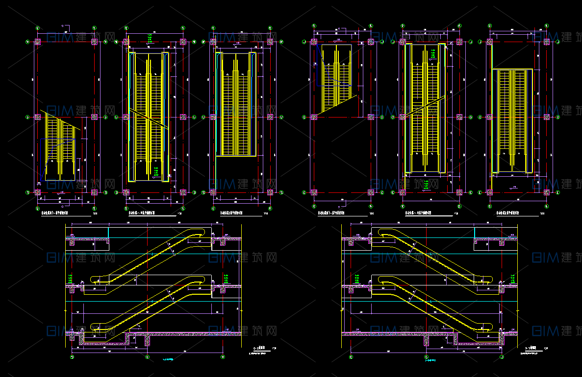 88套电梯大样详图商场自动扶梯客梯货梯滚梯CAD图纸DWG格式