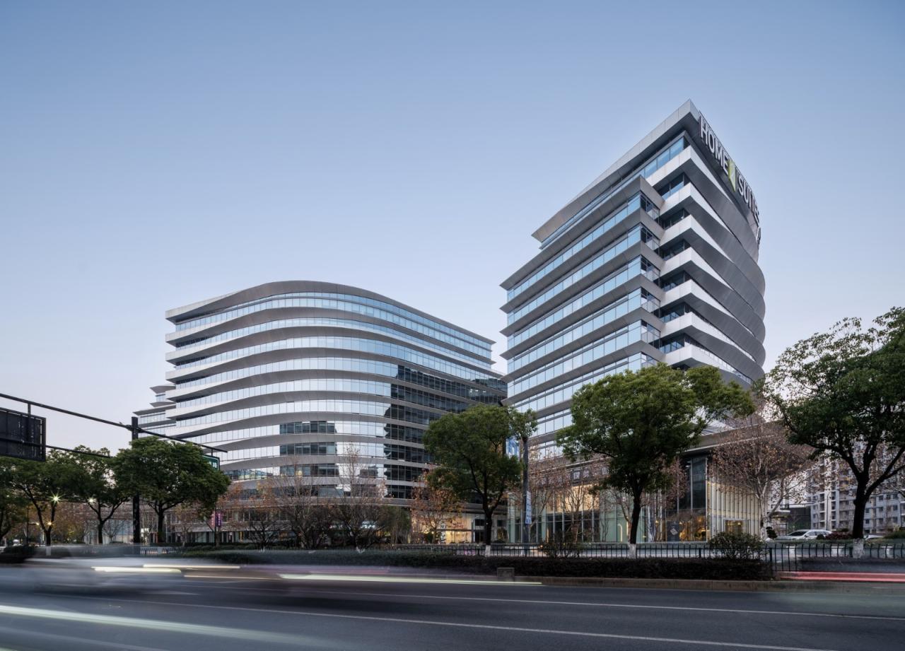 BIM建筑|顺势而为的扭转：杭州东站花园国际 / goa大象设计