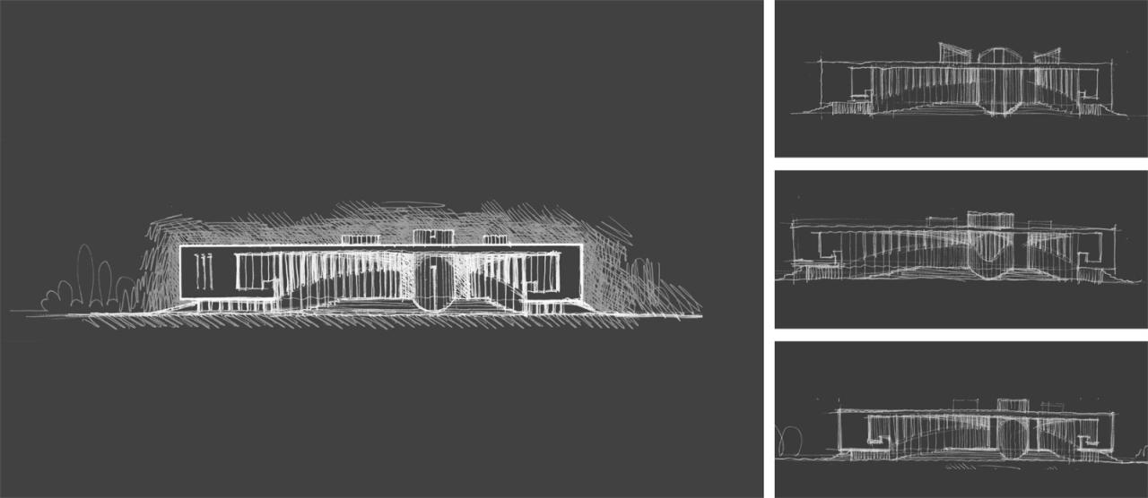 BIM建筑|肥东县大剧院文化馆 / 上海华都建筑规划设计有限公司