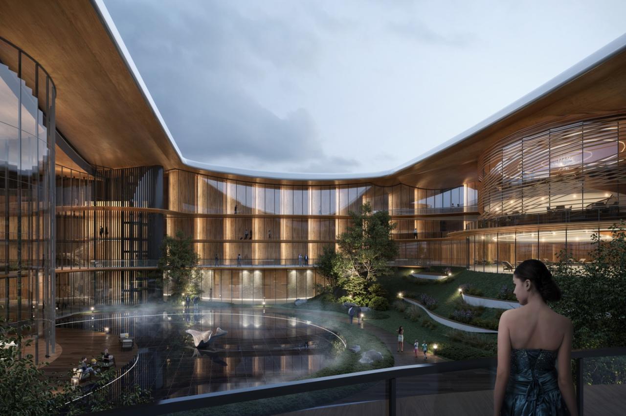 BIM建筑|东湖鹤舞：武汉湖光序曲城市度假酒店（国际竞赛优胜奖）/ 维思平建筑设计