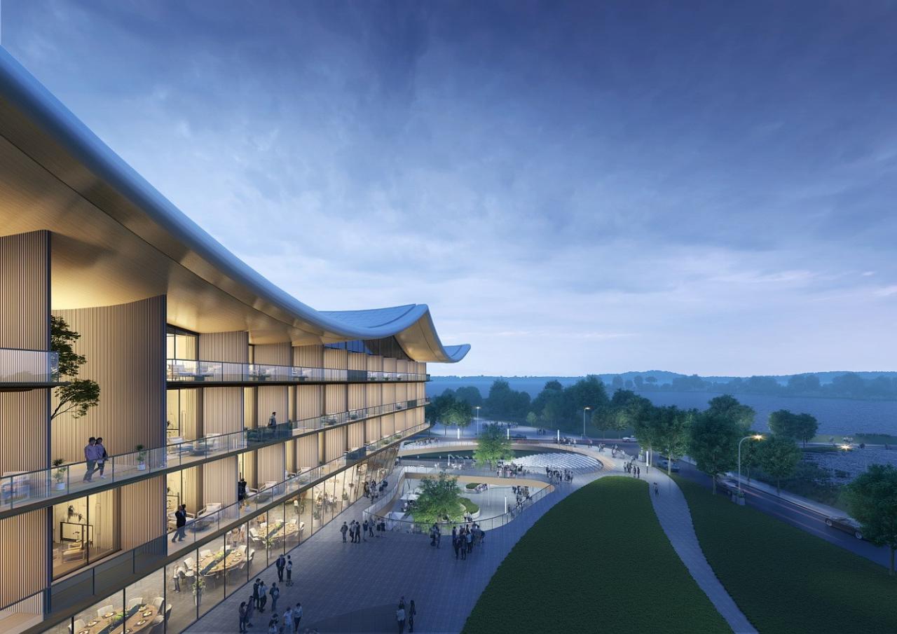 BIM建筑|东湖鹤舞：武汉湖光序曲城市度假酒店（国际竞赛优胜奖）/ 维思平建筑设计