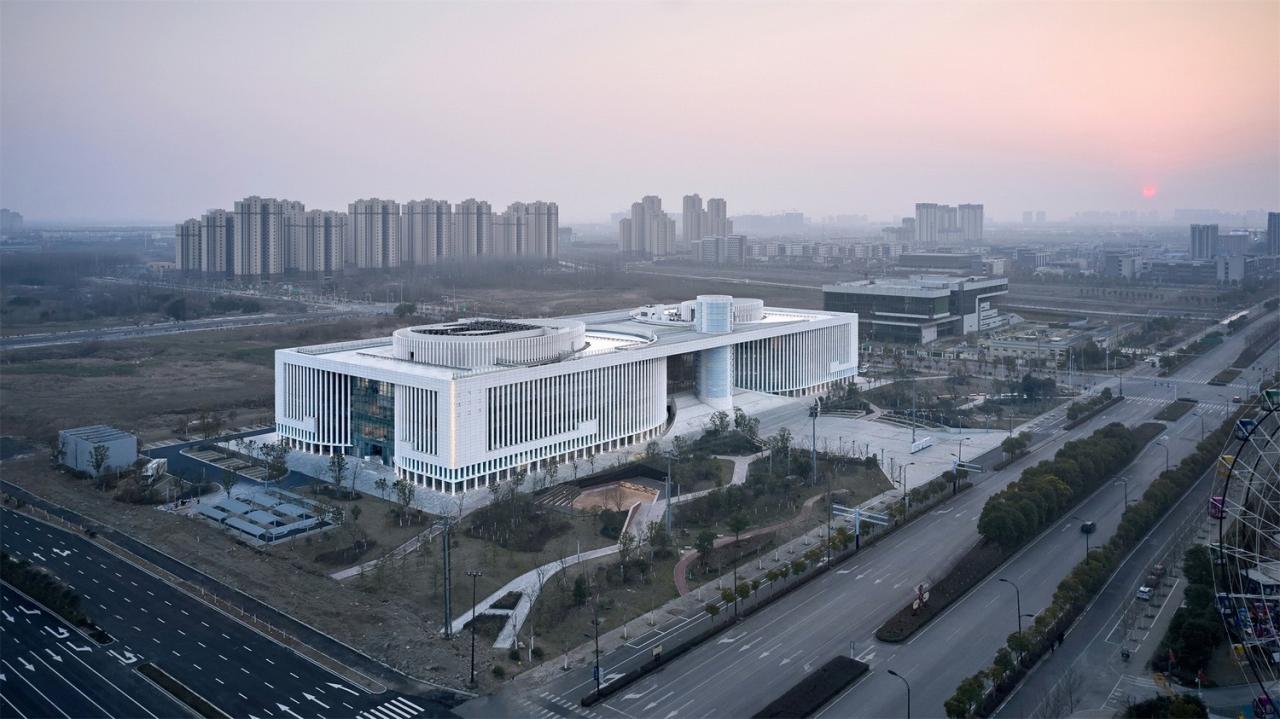 BIM建筑|肥东县大剧院文化馆 / 上海华都建筑规划设计有限公司