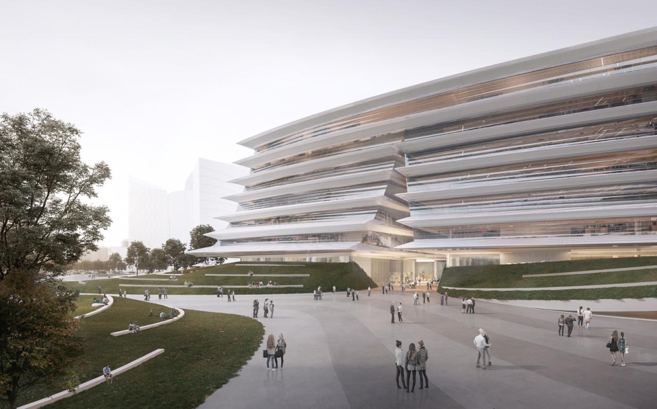 BIM建筑|中标候选方案：武汉图书馆新馆：叠书成阁·楚风江韵 / 维思平建筑设计