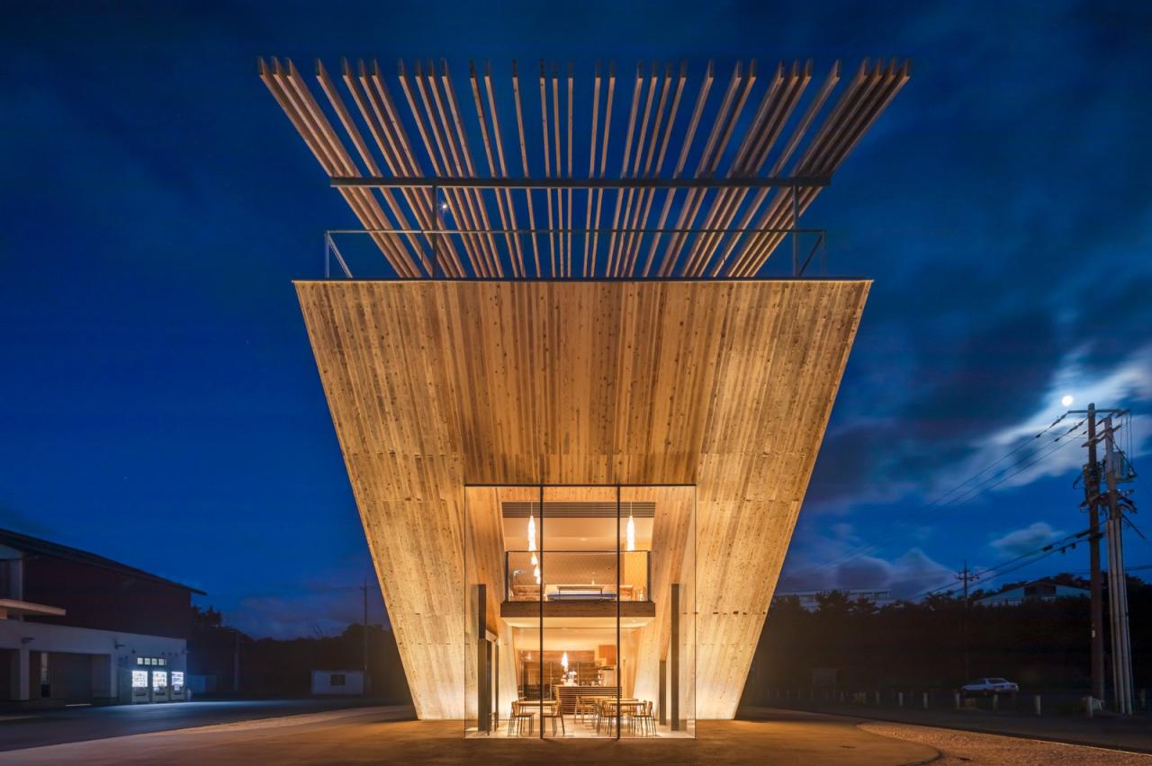 BIM建筑|鸟取市高滨咖啡厅 / 隈研吾建筑都市设计事务所