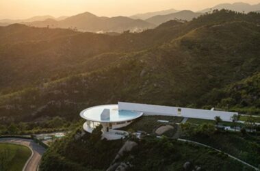 BIM建筑|三文工作室设计悬崖顶图书馆-BIM建筑网