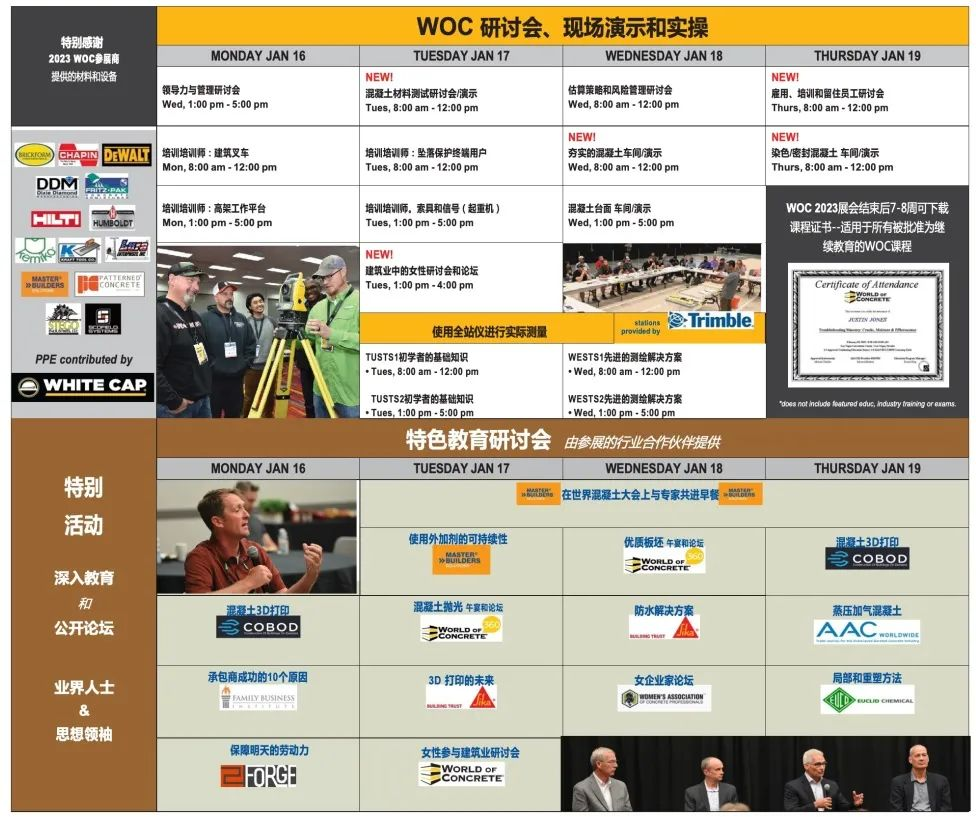 第49届WOC 2023成功举办，推动全球混凝土砌筑行业蓬勃发展！