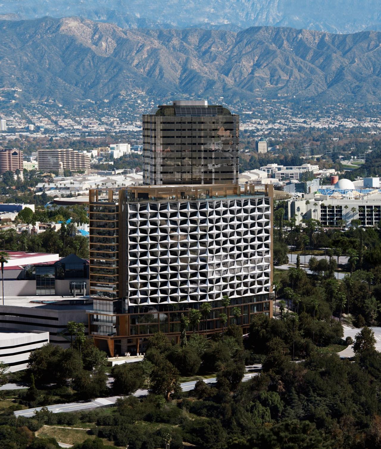 BIM建筑|洛杉矶环球影城希尔顿酒店扩建 / 朱培栋-line+建筑事务所