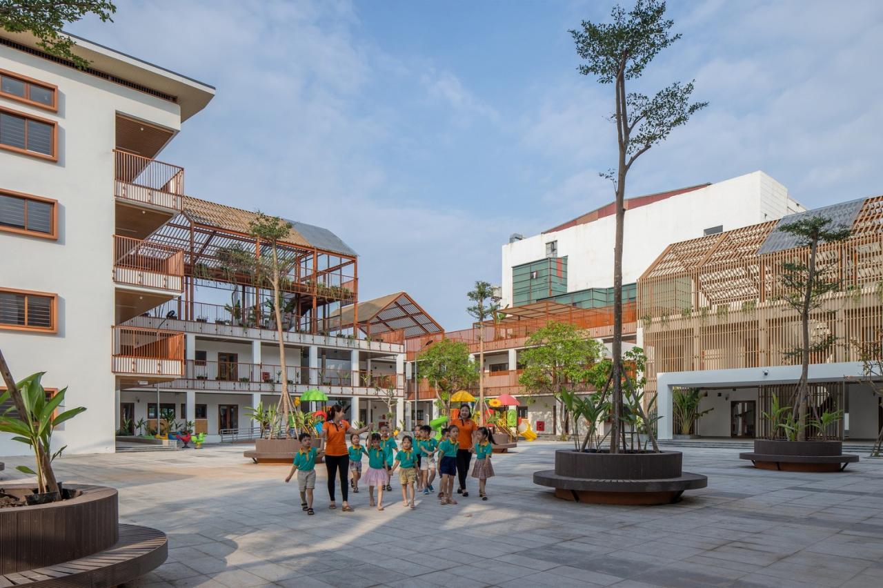 BIM建筑|Dich Vong Hau 幼儿园 / Sunjin Vietnam Joinventure Company