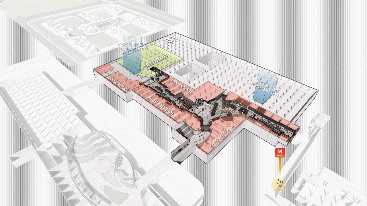 BIM建筑|长沙招商梅溪湖花园城方案首发：【二十四时·森活童行】科技生态有氧MALL / 三益中国