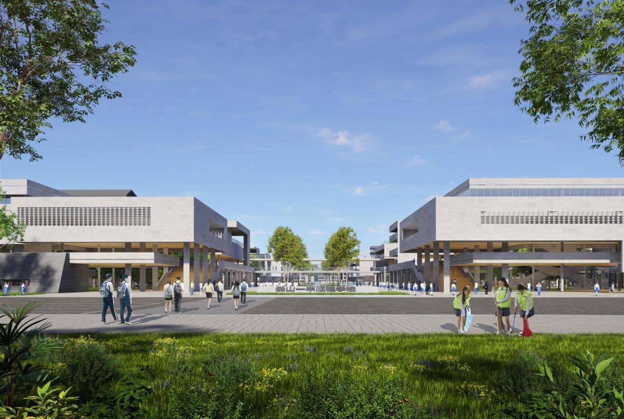 BIM建筑|湾区重点学校方案设计：佛山一中顺德学校 / AG汇创