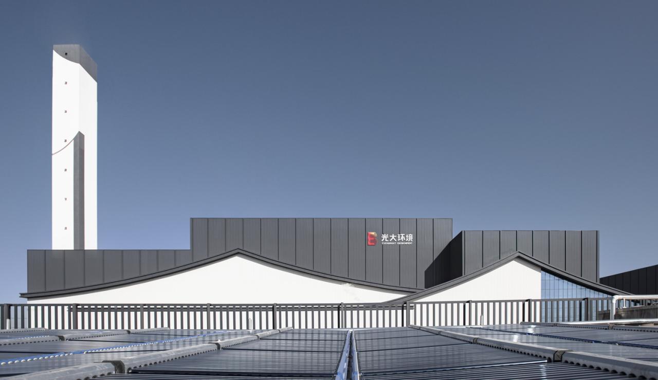 BIM建筑|锡东生活垃圾焚烧发电厂外立面改造 / 广州华科工程技术有限公司