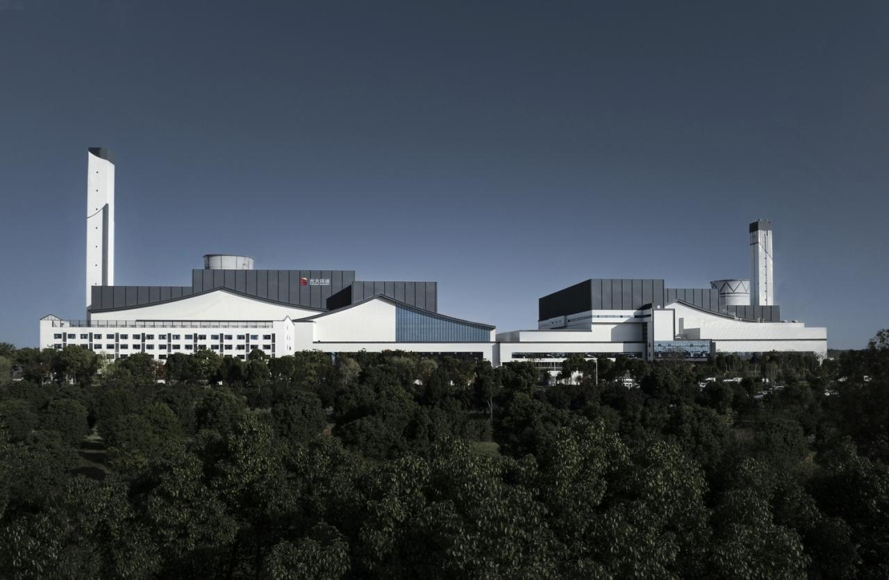 BIM建筑|锡东生活垃圾焚烧发电厂外立面改造 / 广州华科工程技术有限公司