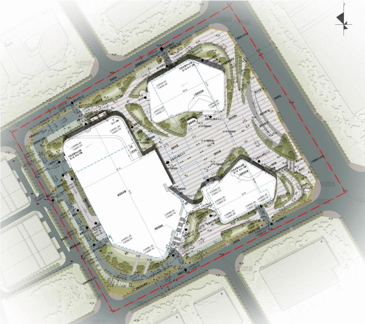 BIM建筑|自由 动感 科技：株洲汽博园交易中心一体化设计探讨 / 罗劲工作室