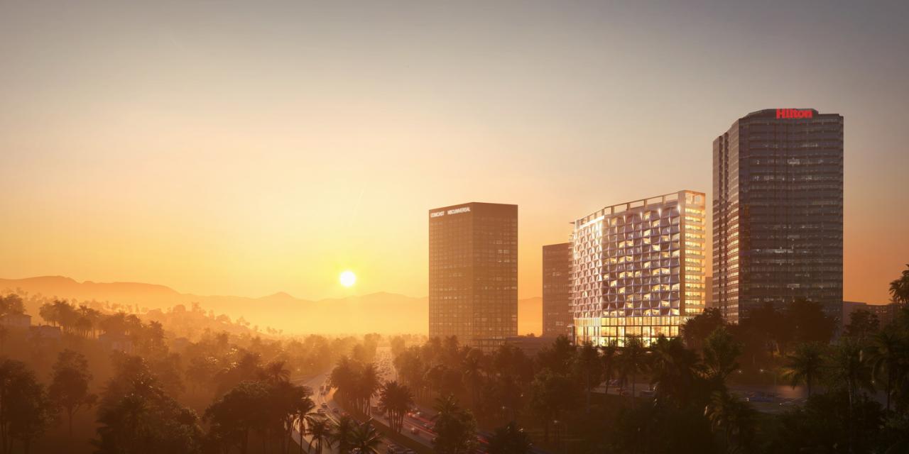 BIM建筑|洛杉矶环球影城希尔顿酒店扩建 / 朱培栋-line+建筑事务所