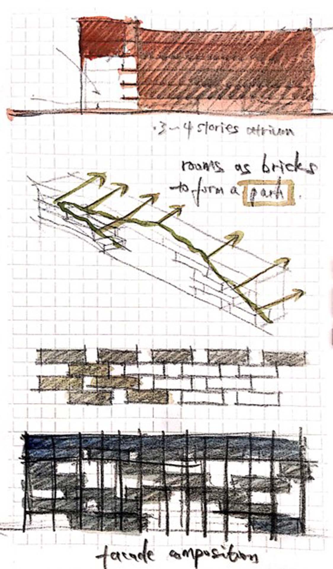 BIM建筑|南海桂城金桂高中 / 竖梁社