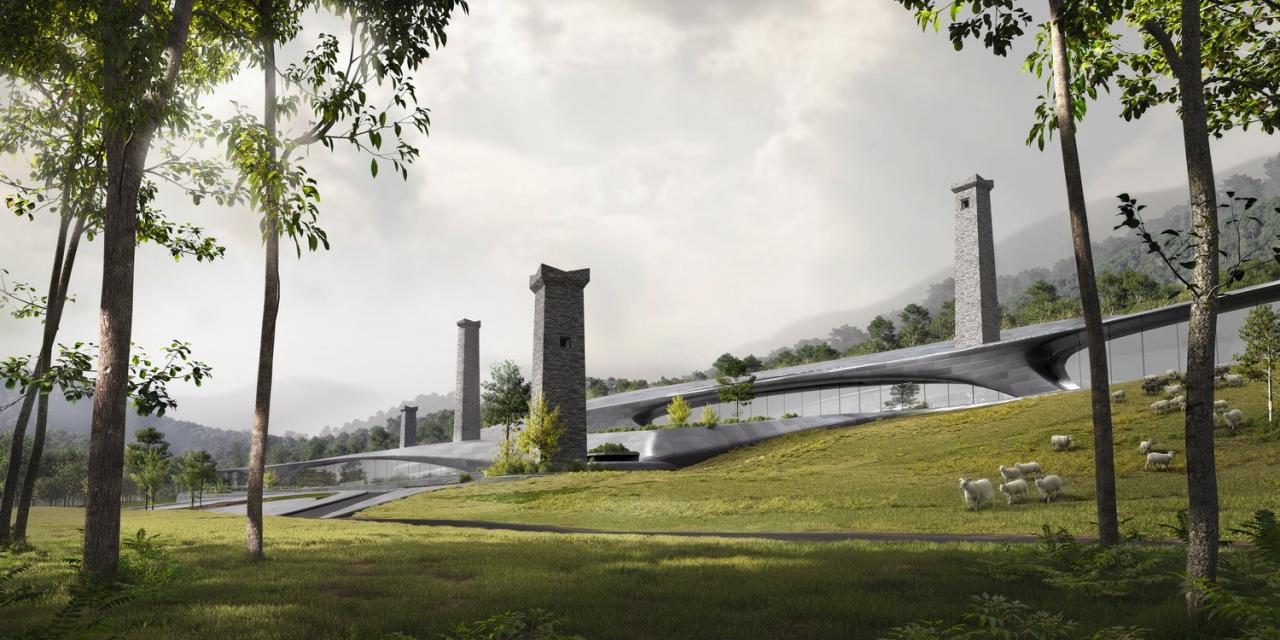 BIM建筑|藏碉石韵：四川省甘孜州丹巴县莫洛村文化综合体建筑设计 / 外行建筑