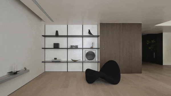 BIM建筑|梧桐树下的420平米复式公寓 :为年轻家庭巧妙创建”视线连通”挑高空间 / 八荒设计