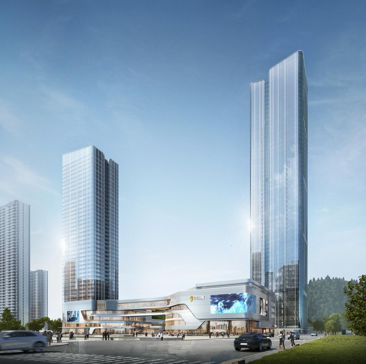 BIM建筑|长沙招商梅溪湖花园城方案首发：【二十四时·森活童行】科技生态有氧MALL / 三益中国