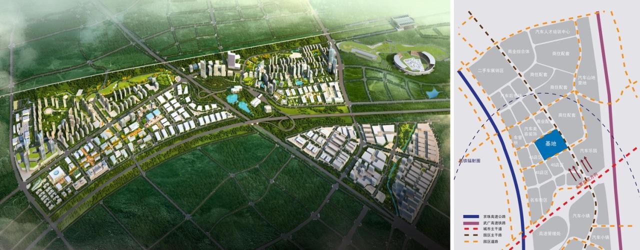 BIM建筑|自由 动感 科技：株洲汽博园交易中心一体化设计探讨 / 罗劲工作室