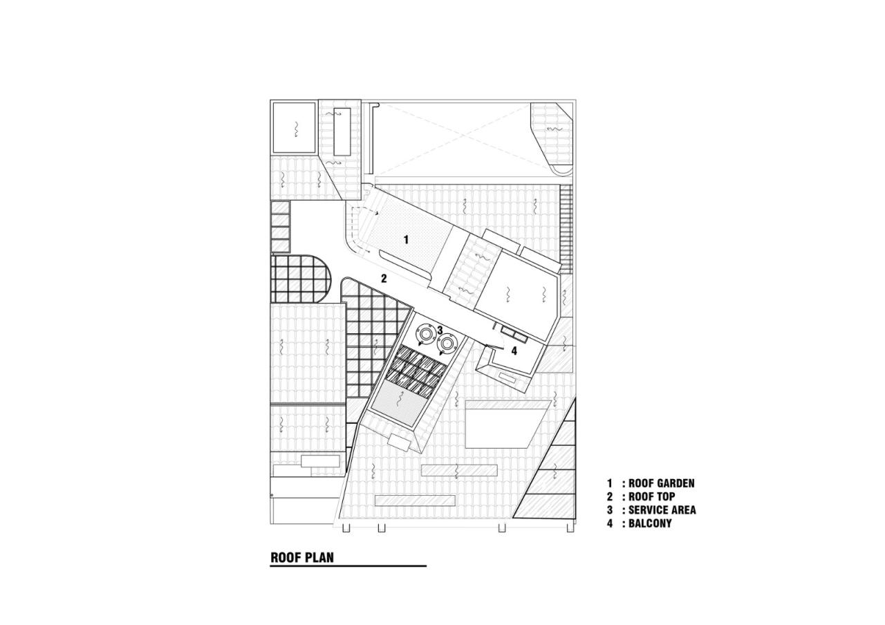 BIM建筑|爪哇屋顶+旋转房间，分心的房子 / Ismail Solehudin Architecture