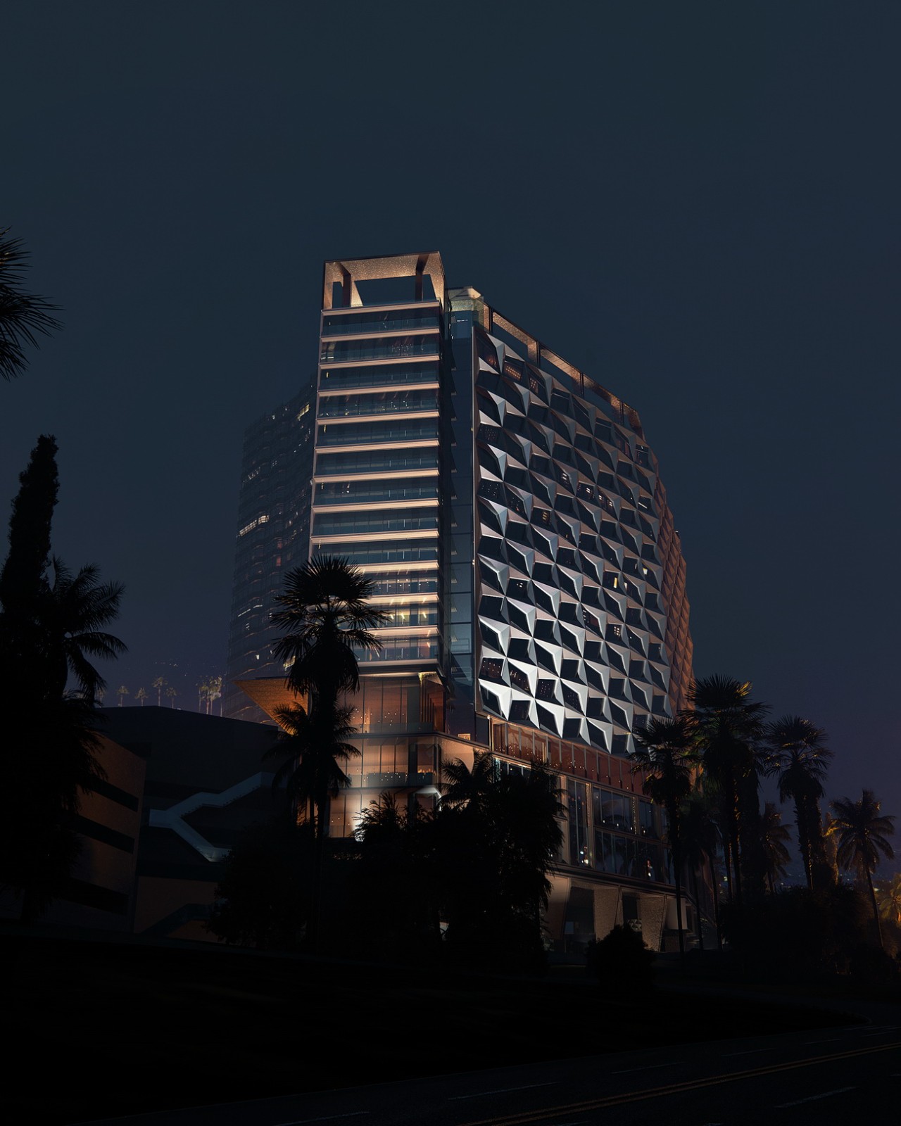 BIM建筑|洛杉矶环球影城希尔顿酒店扩建 / 朱培栋-line+建筑事务所