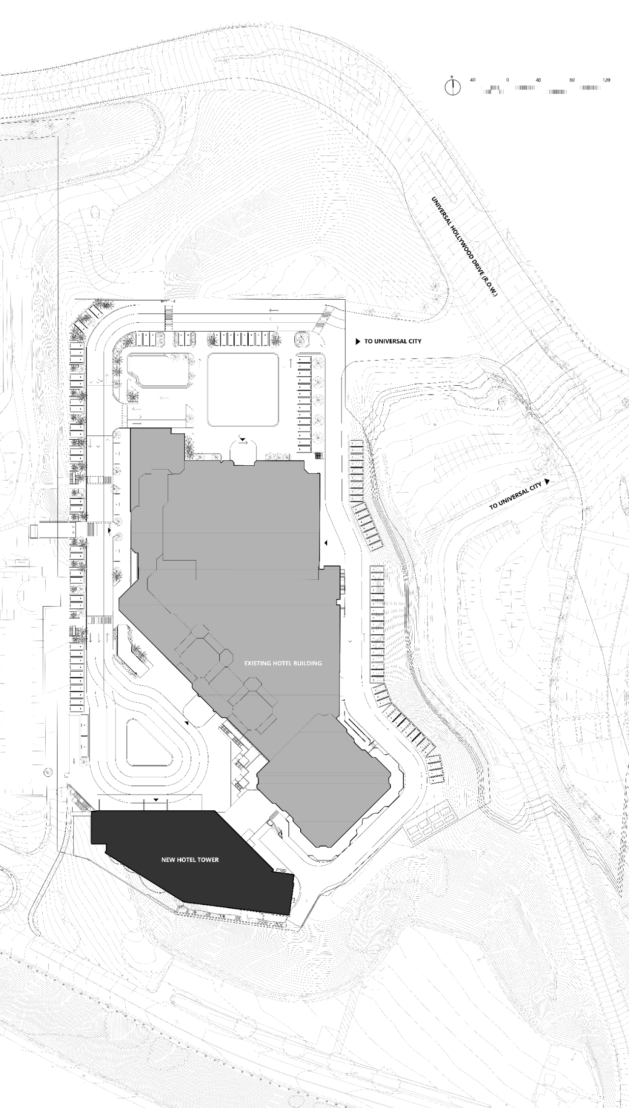 BIM建筑|洛杉矶环球影城希尔顿酒店扩建 / 朱培栋-line+建筑事务所