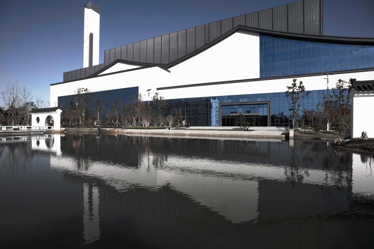 BIM建筑|锡东生活垃圾焚烧发电厂外立面改造 / 广州华科工程技术有限公司