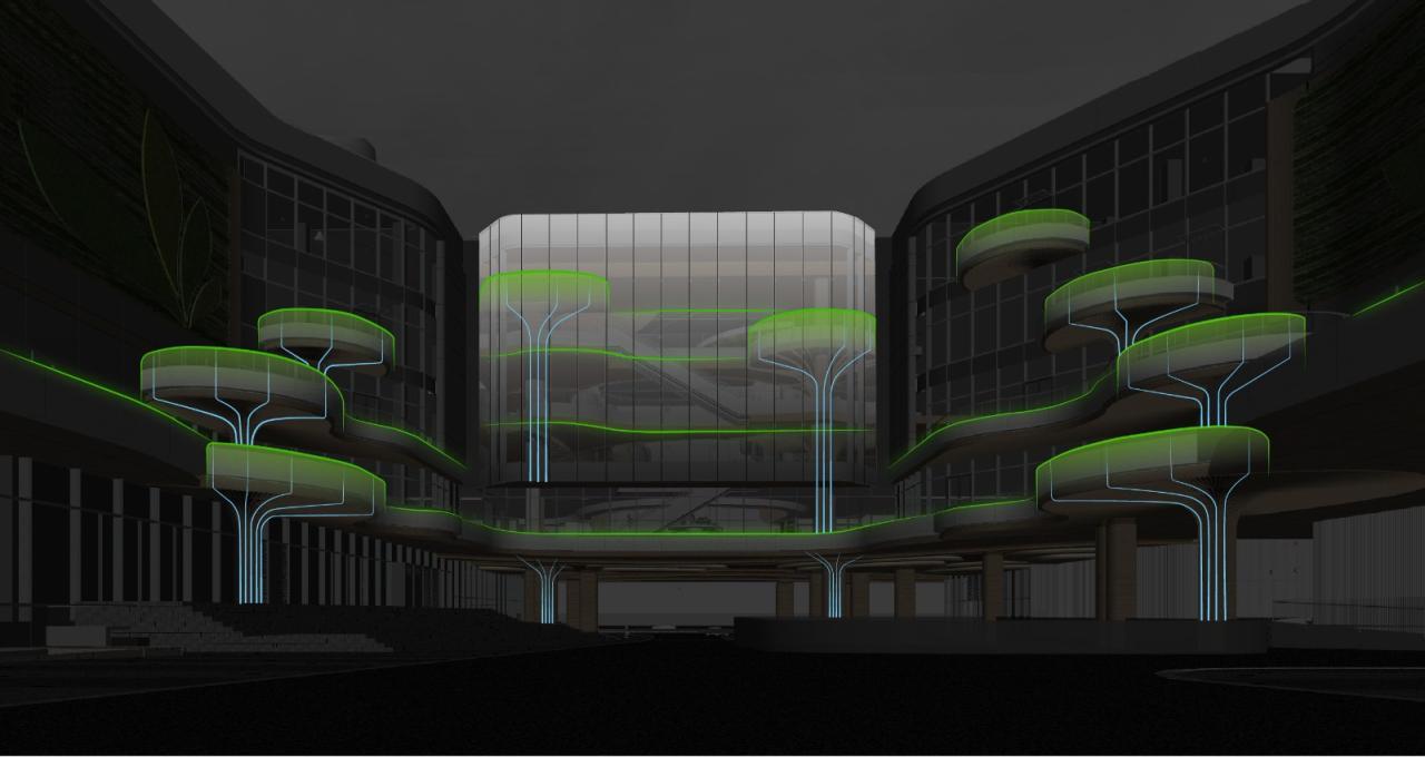 BIM建筑|长沙招商梅溪湖花园城方案首发：【二十四时·森活童行】科技生态有氧MALL / 三益中国