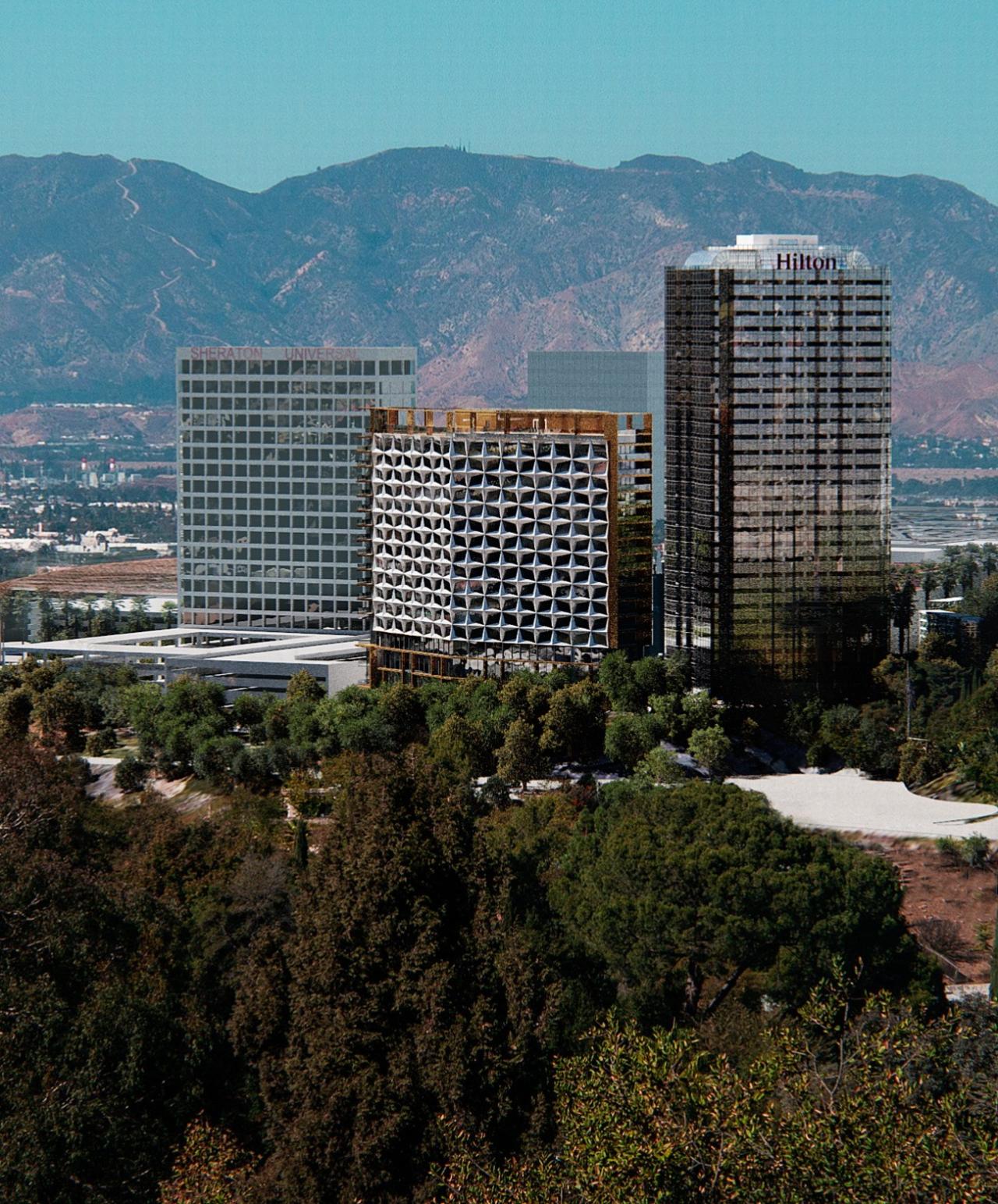 BIM建筑|洛杉矶环球影城希尔顿酒店扩建 / 朱培栋-line+建筑事务所