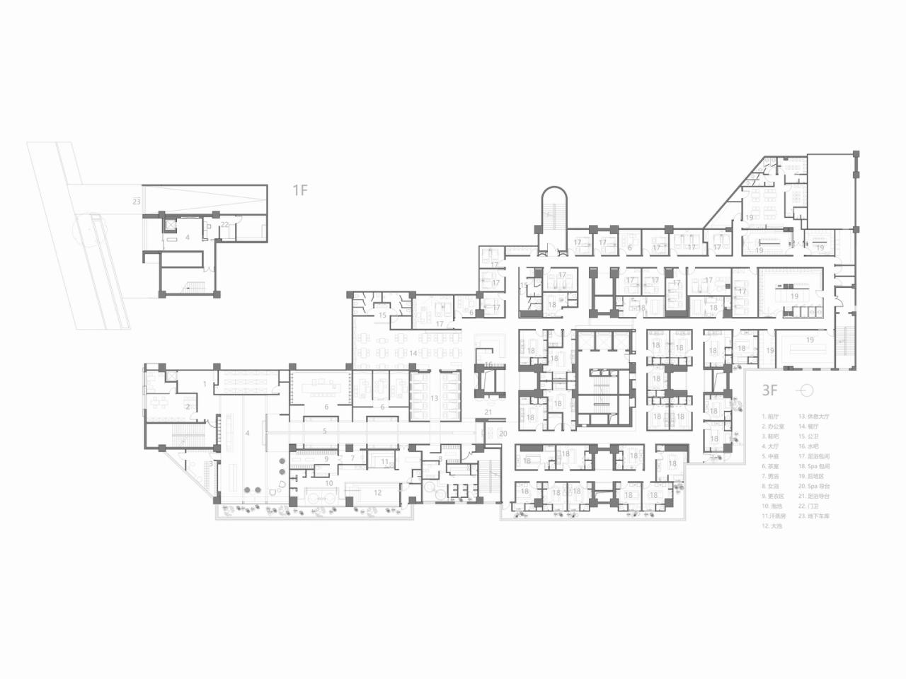BIM建筑|身体与精神的疗愈：指沐-水印spa / 元秀万建筑事务所