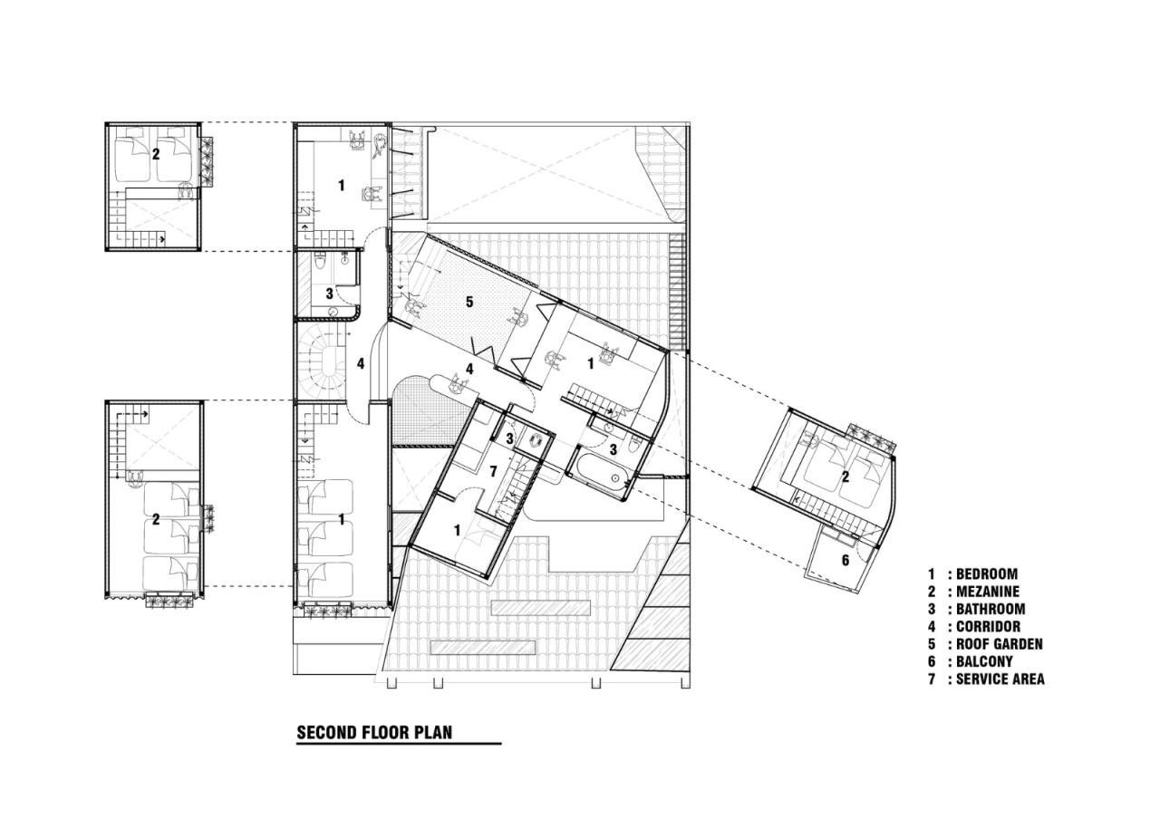 BIM建筑|爪哇屋顶+旋转房间，分心的房子 / Ismail Solehudin Architecture