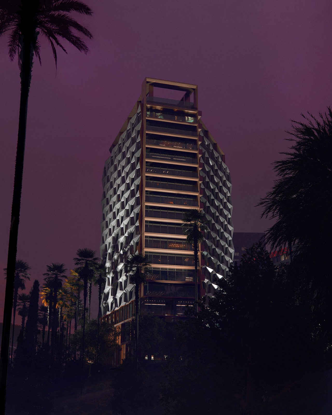 BIM建筑|洛杉矶环球影城希尔顿酒店扩建 / 朱培栋-line+建筑事务所